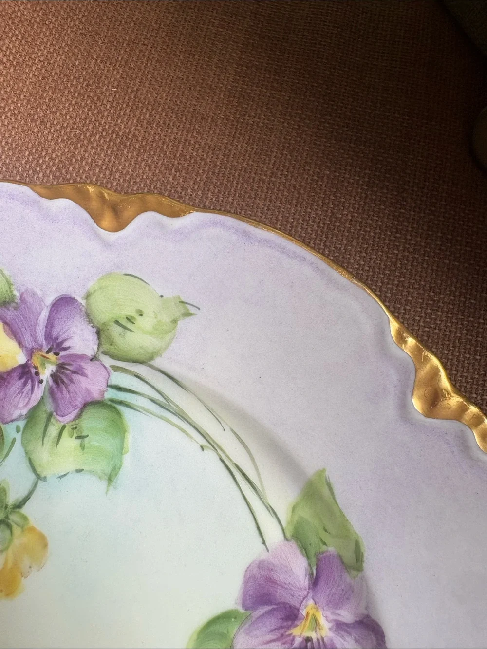 Antique Hutschenreuther Selb Bavaria Hand Painted Floral Plate Artist Signed